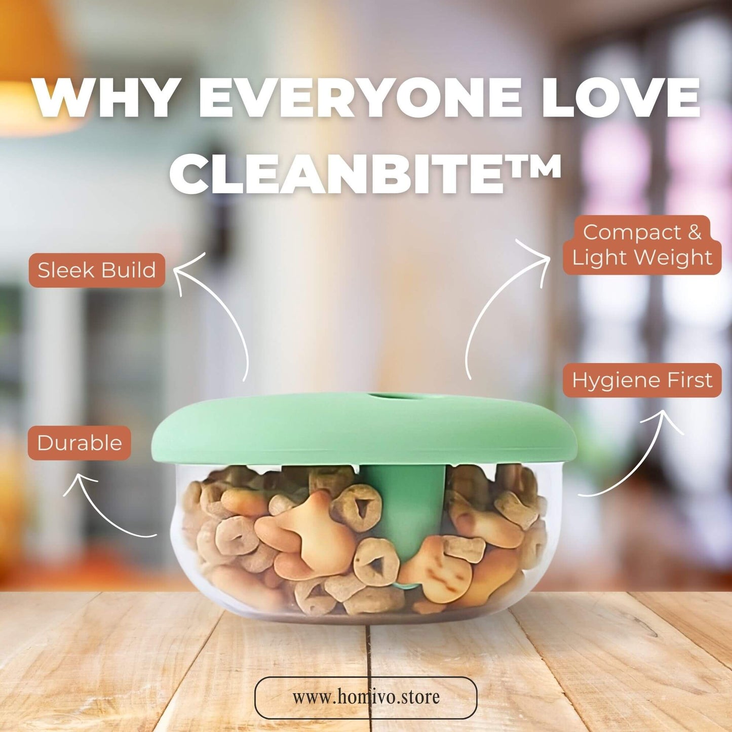 Homivo CleanBite™ | No-Touch Snack Bowl